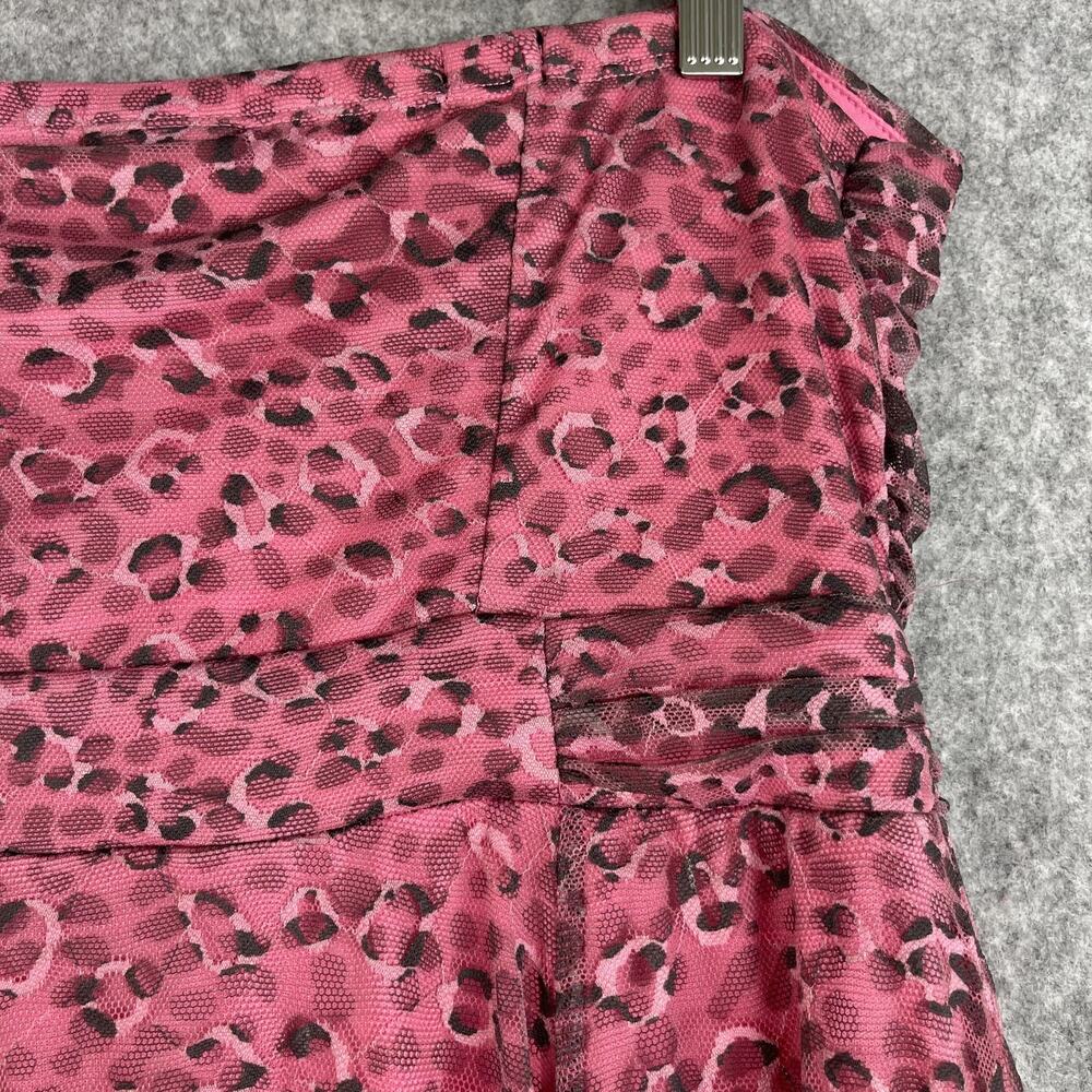 Torrid Betsey Johnson Skater Dress Womens 12‎ Black Pink Mesh Tulle Leopard NEW - Picture 15 of 16